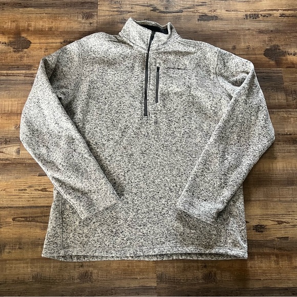 Eddie Bauer Other - Eddie Bauer Men's Grey 1/4 Zip Classic Pullover Fleece Sweater Size LT
